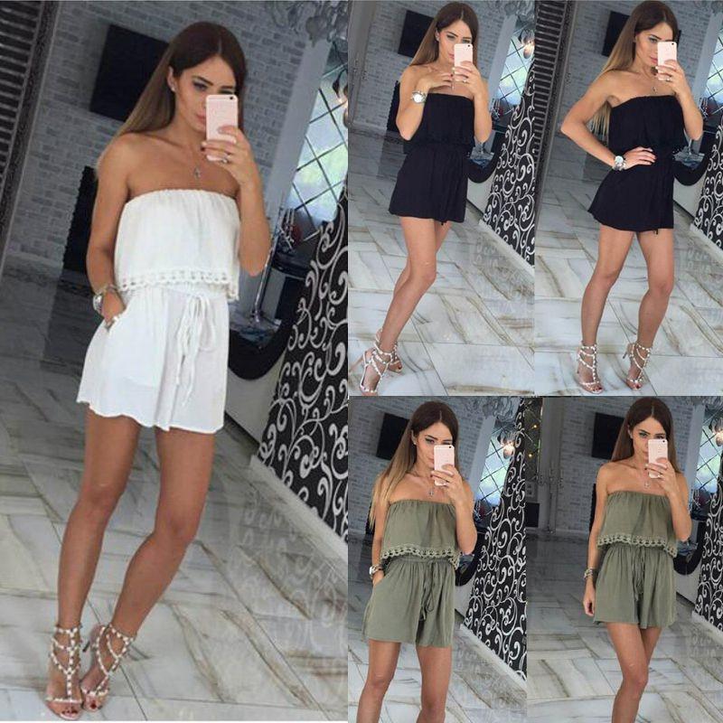 Stylowy Damski Kombinezon z Szortami z Liśćmi na Szykowny Letni Look