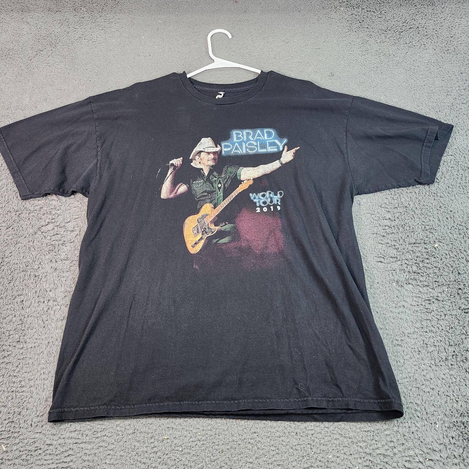Brad Paisley Shirt Mens XL Black 2019 World Tour Country Graphic Tee Alstyle Unisex T-Shirt L