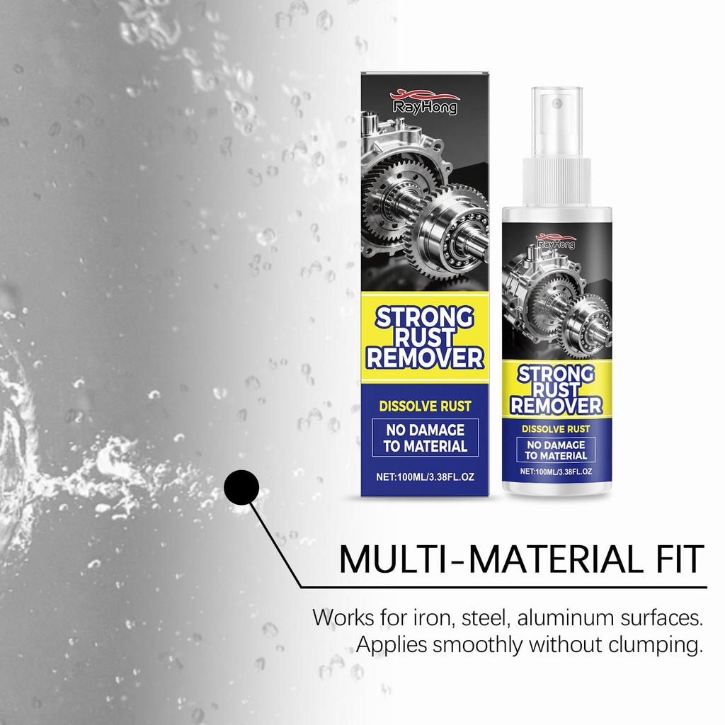RAYHONG Rust Remover 100ml, Automotive and Household Metal Rust Remover and Cleaner, Stain Removal, Refurbishment,Polishing, Car Maintenance