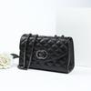 Viney Leather Handbag, Women's Chain Bag, Crossbody Bag, Shoulder Bag, Black