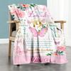 Birthday Personalized Text Blanket Lightweight Personalized Blanket Soft & Cozy Great for Livingroom Home Decor Bed Office Chair Ideal for All Seasons