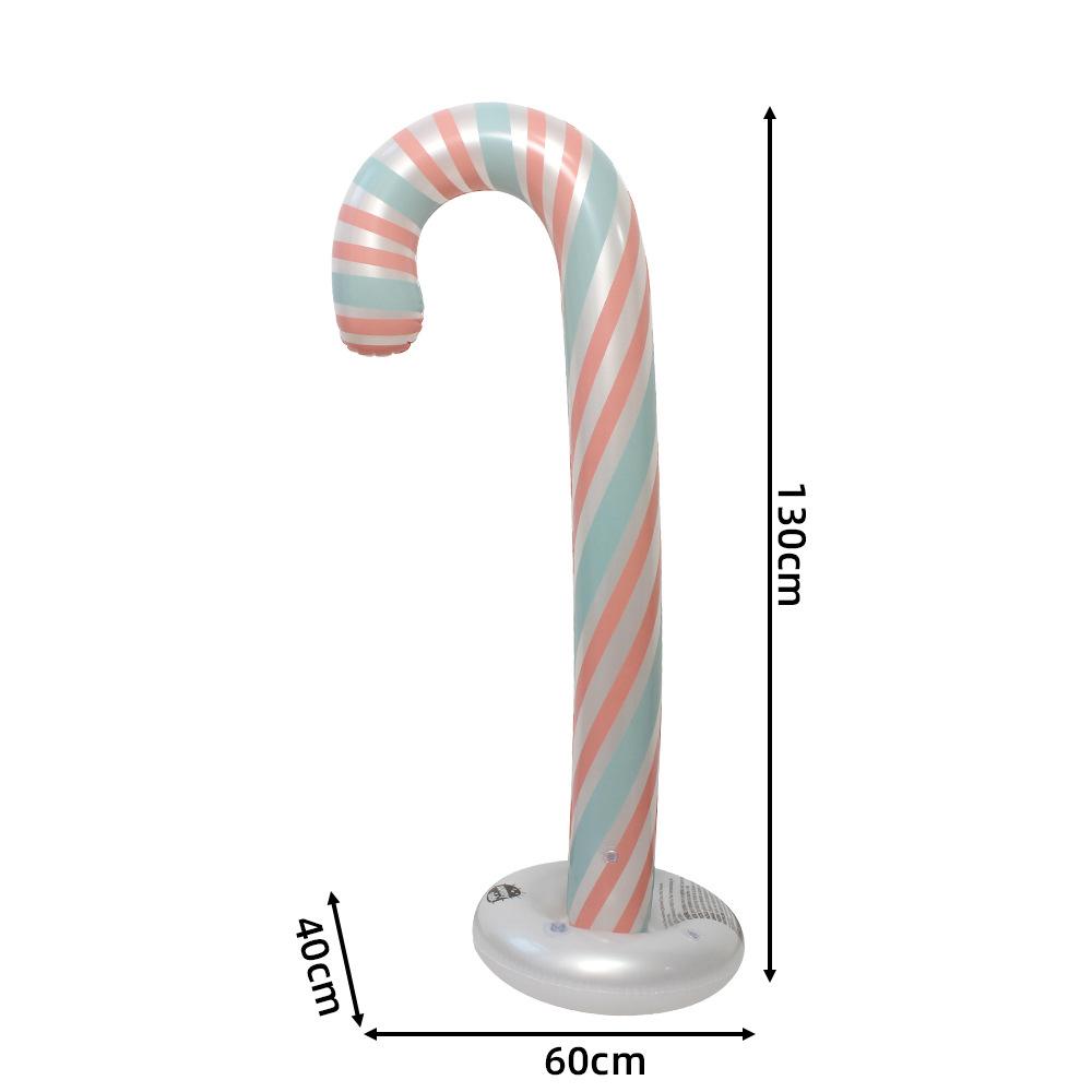 Inflatable Christmas Candy Cane Balloons Decor, Outdoor Indoor PVC Holiday Decorations For House Yard Lawn Xmas Party Supplies