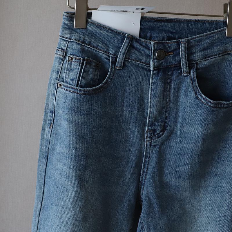 2025 Early Spring Korean-Style Versatile Women's Denim Cigarette Pants (Model 3392)