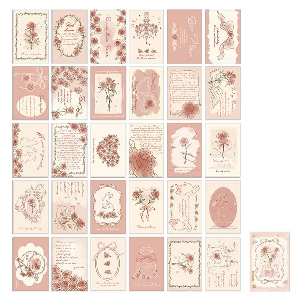 

30 шт./набор Набор винтажных открыток с цветами Плакаты для красочного декора комнаты Фотореквизит