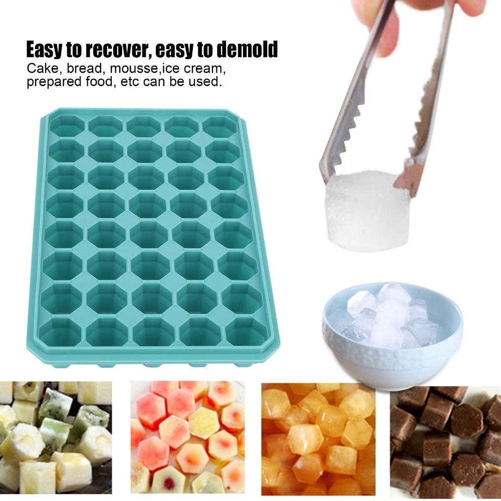 40 Grids Ice Maker Mold Silicone DIY Ice Cube Mold Portable Silicone Ice Cube Tray  Restaurant зелёный