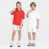 LVLV | Kids & Teens 240g Pure Cotton Loose Fit Retro Short Sleeve Parent-Child T-shirt, Class Uniform Trendy