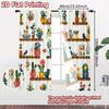 2pcs, 2D FLAT PRINTING Curtains (Without Rod) Floral Shelf Display Modern Fashionable Curtainments During the Christmas Holiday