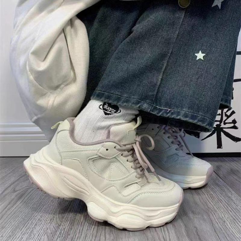 College Sports Shoes Women's Shoes Platform Dad Shoes Military Training Super Soft Casual Niche Spring and Autumn Versatile Students