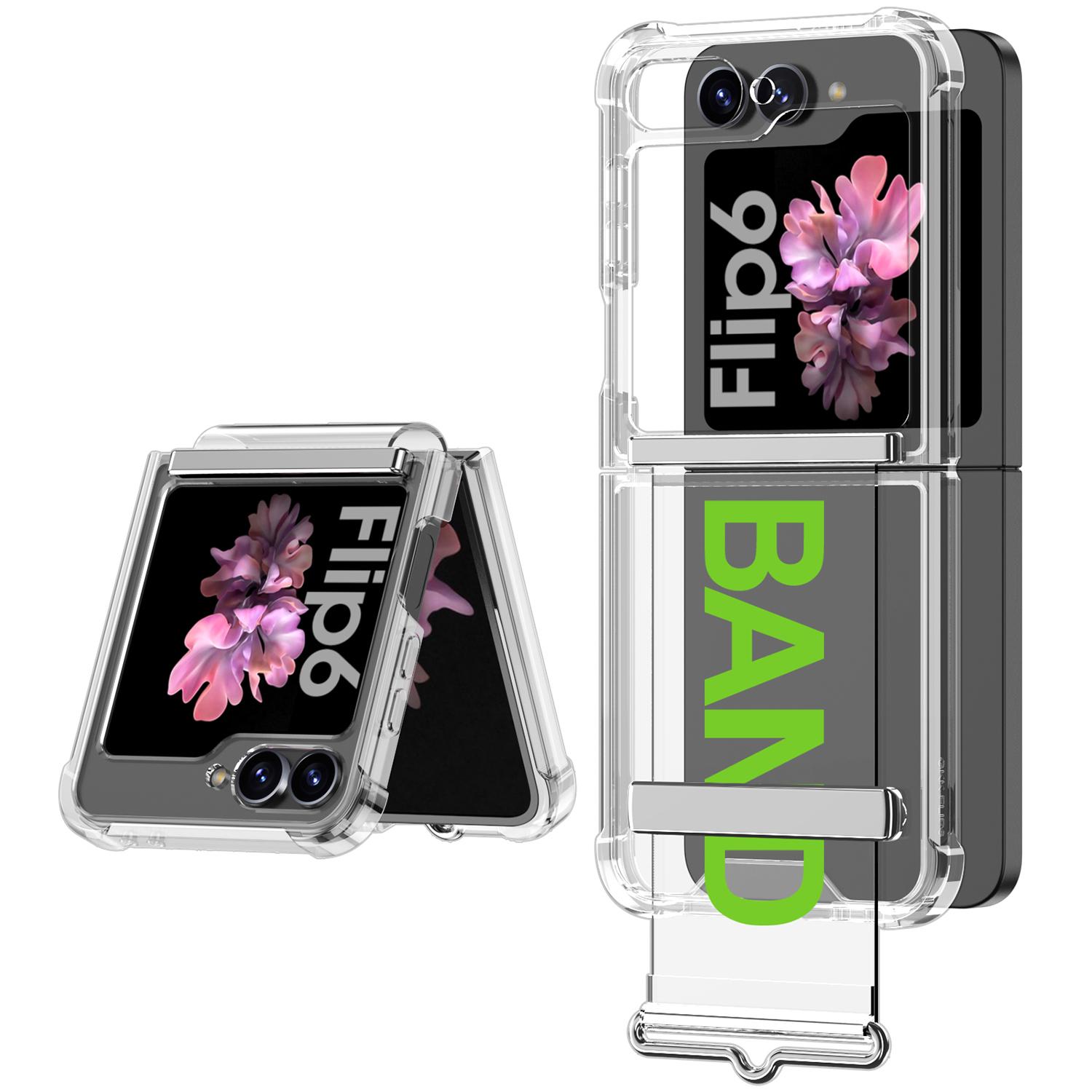 

GKK Чехол для Samsung Galaxy Z Flip7 FE 5G/Z Flip6 5G со шнурком и подставкой, мягкий ТПУ+ПК чехол для телефона C