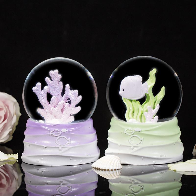 Harts Snäckskal Lysande Kristallkula Mini Prydnad För Barnrum I Modern Minimalistisk Stil