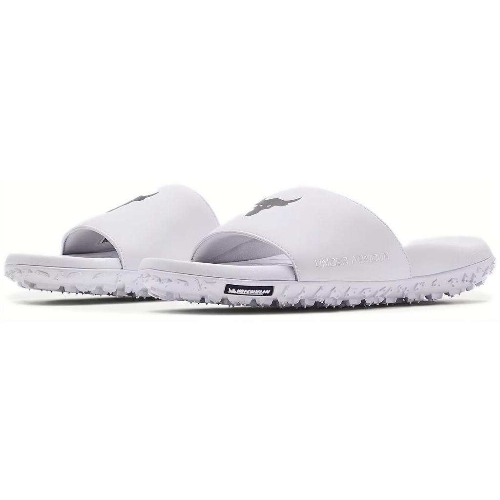 Under Armour Project Rock Slides 'White' 3023762-101