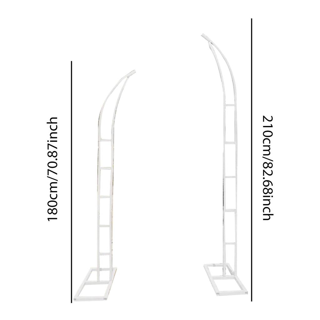2Pcs Double Wedding Arch Set 5.9 + 6.9 Feet Easy Assembly Sturdy Graduation Season Parties Multifunctional Backdrop Stand