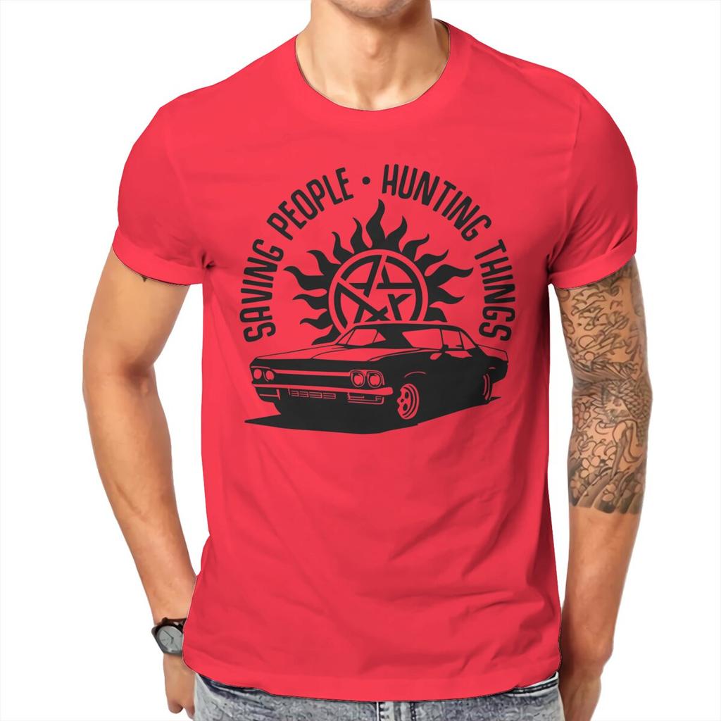 Supernatural Saving People Hunting Things T Shirt Unisex Tees Summer Clothing Cotton ONeck TShirt