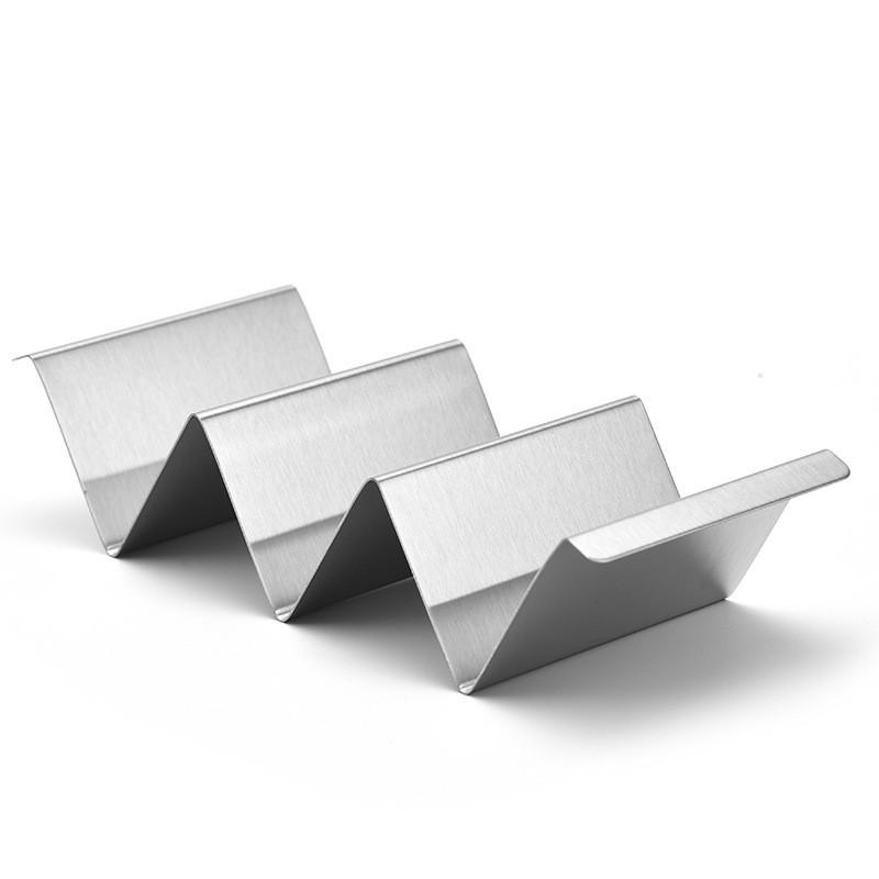 Chic Functional And Stainless Steel Taco Holder With Multiple Compartments For Ultimate Convenience