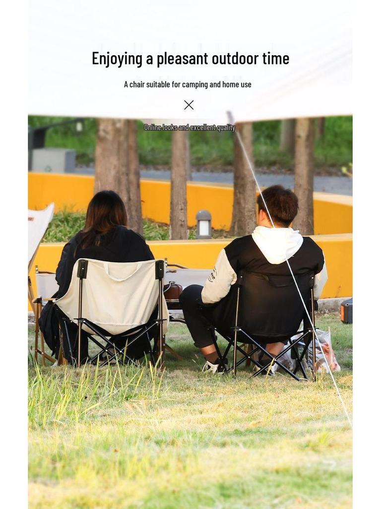 Lightweight Outdoor Folding Director's Chair with Backrest for Camping and Beach