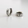 925 Sterling Silver Vintage Earrings For Women Trendy Simple Retro Round Heart Earring Jewelry Prevent Allergy Party Accessories