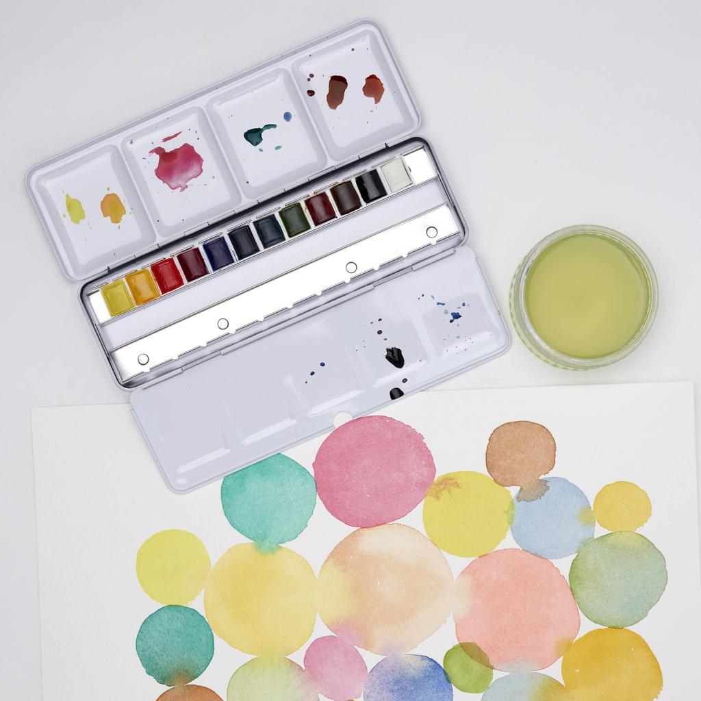 Winsor & Newton Cotman Watercolors, 12-Pan Set in a Customized Travel Metal Box (Product Number: 18909453)