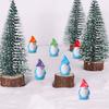 30Pcs Mini Christmas Hat Gnome Figurine Tiny Faceless Dwarf Resin Statue Miniature Colorful Hat Elf Ornament Fairy Garden Decoration