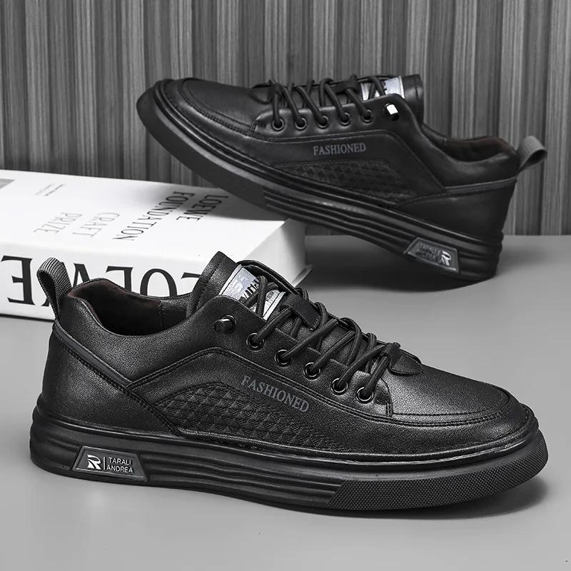 

The New Autumn Breathable Men Casual Shoes Casual Loafers Little White Shoes Designer Men s Shoes Sneakers Zapatillas Hombre 39 чёрный