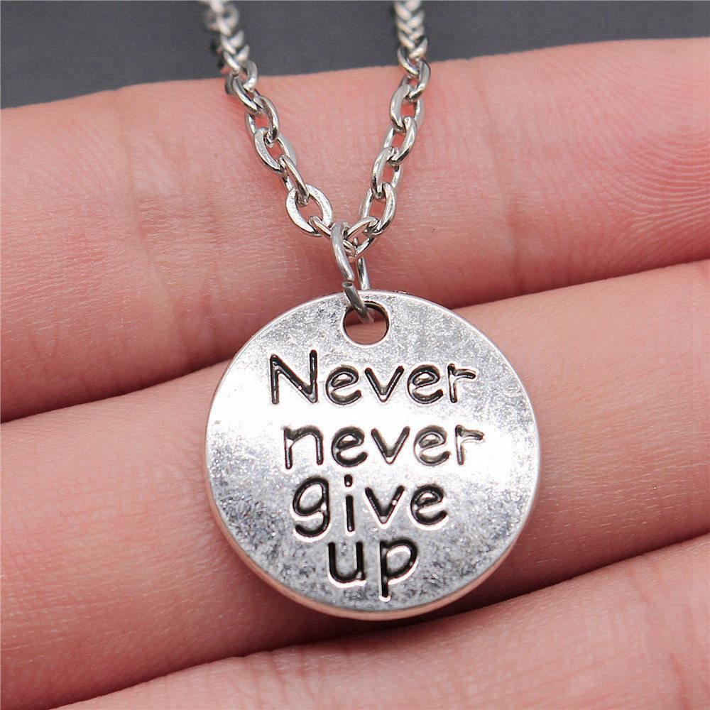 Necklace On The Neck 43cm Chain Round Tags Friendship Vintage Jewelry Supplies QN063