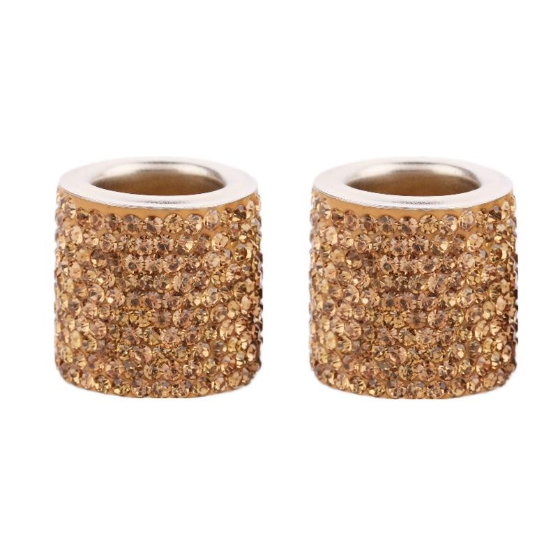 2 Pezzi Moda Collari Poggiatesta Auto Anelli Decorativi Interni Auto Anelli Bling Cromo Strass Accessori Sedile Veicolo
