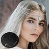 Gold Color Turban Headwear Head Chain Wedding Jewelry Crystal Rhinestone Water Drop Pattern