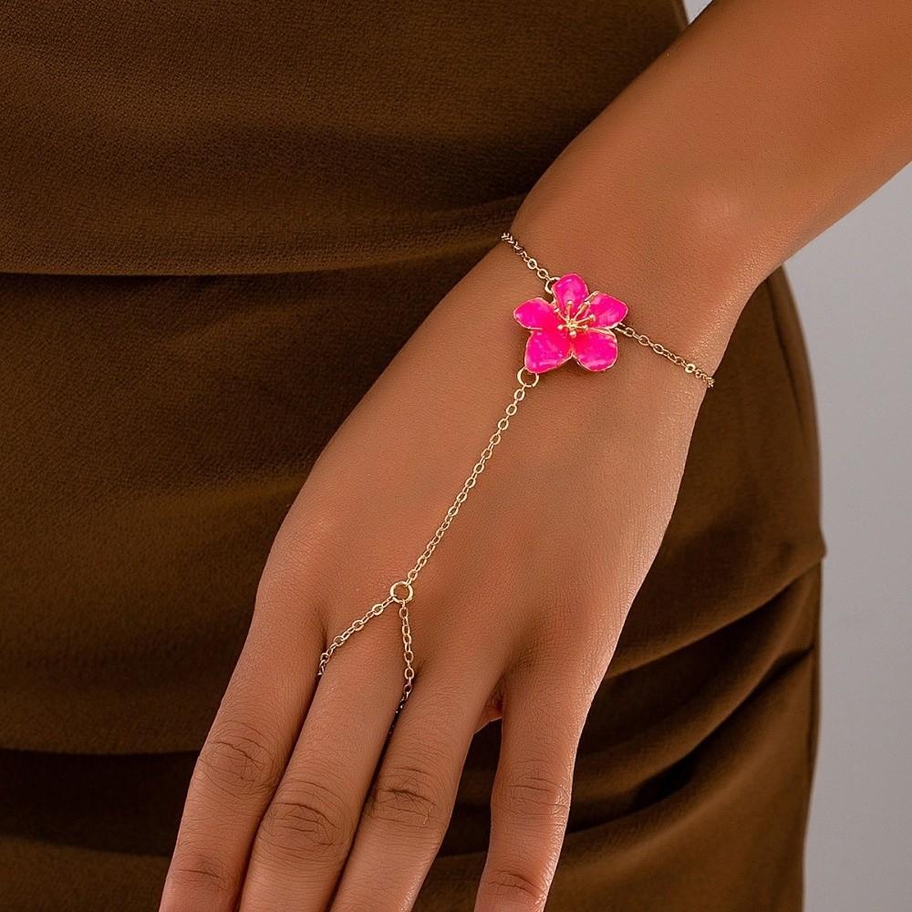 Thin Chain Finger Ring Bracelet Elegant Hand Jewelry Finger Bracelet Women Jewelry Accessories