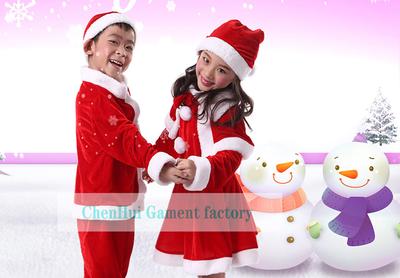 Nemori Santa Cosplay Costume with Santa Claus for Girls and Boys Costume, Children's Hat, (Santa Children-nv140cm)