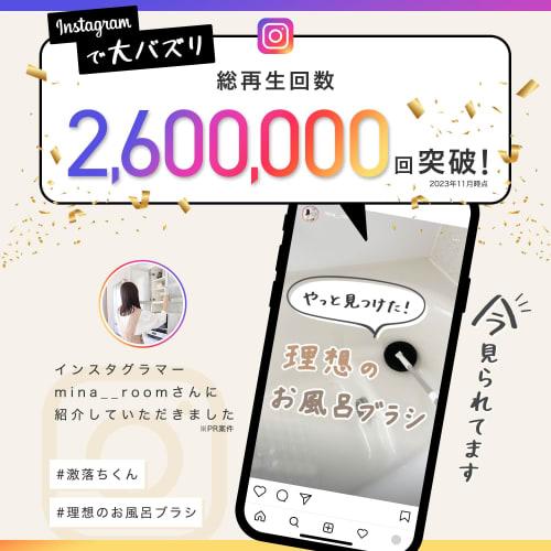 LEC Gekiochikun Bathtub Cleaner with Flexible Head (Extendable Type) and Ultra-Fine Soft Brush