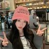 English Alphabet Embroidery Knitted Wool Hat Women's Hat Fashion Versatile English Alphabet Splicing Hat Women's