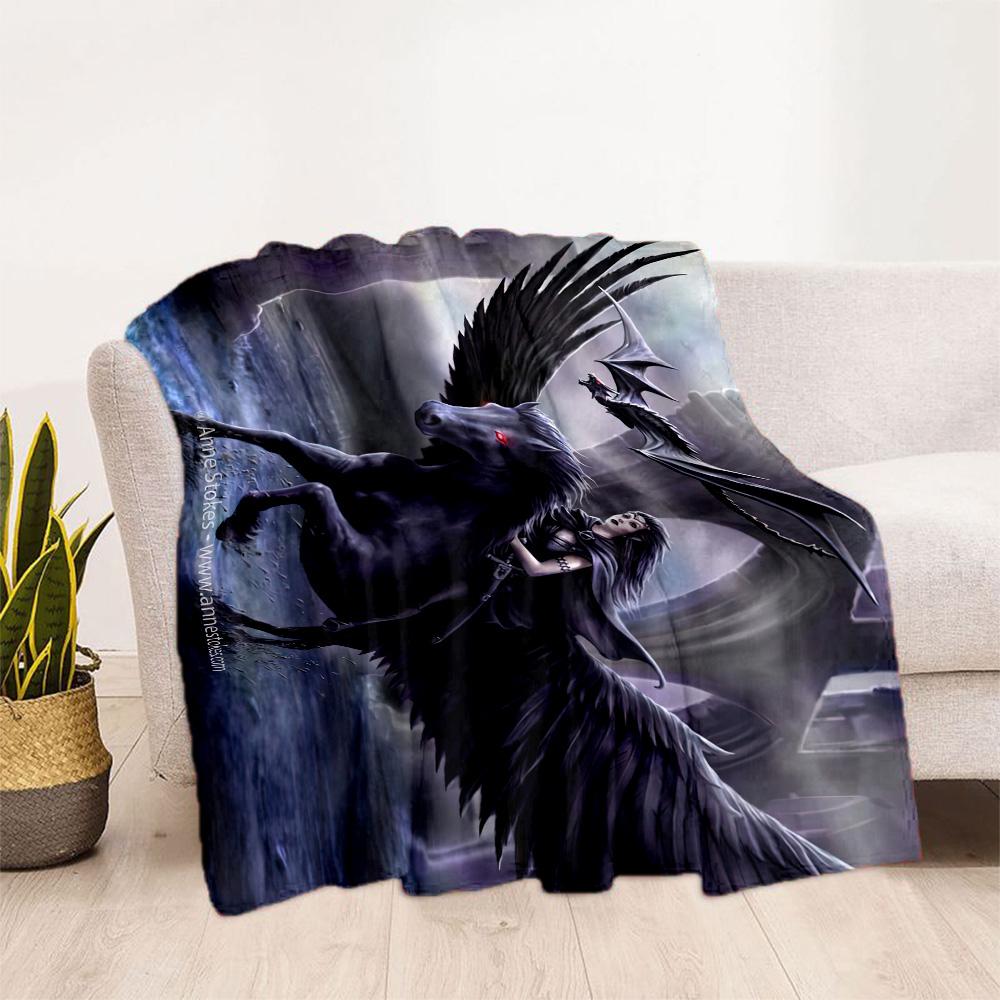 Gothic Style Blanket Durable Comfort Suitable for Picnics Office Bed All-Season Use Warmthful Decor Gift for Travel Home Birthdays