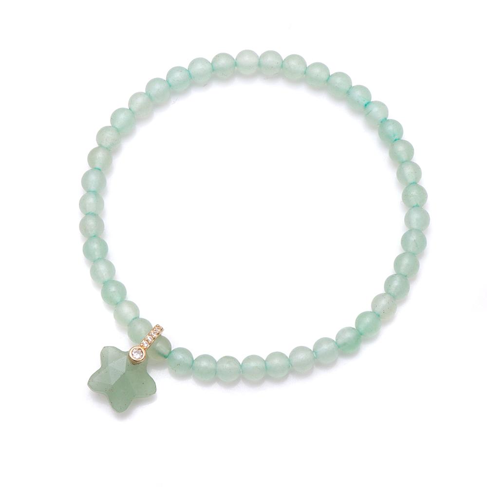 Natural Stone Bead Star-Shaped Pendant Bracelet, Suitable For Both Men And Women, Features Tiger Eye And Rose Quartz Beads, A Fashionable Accessory.