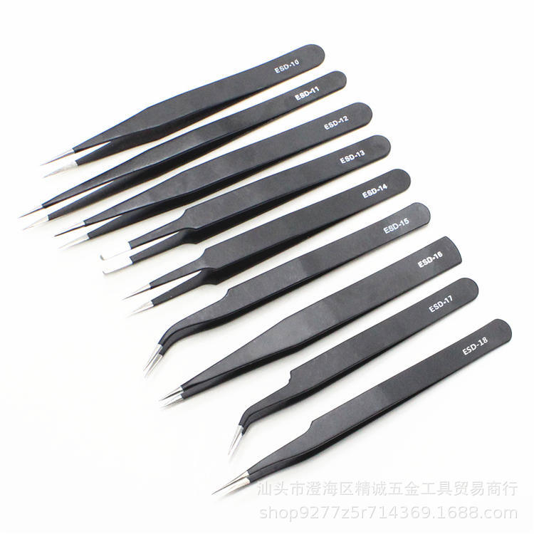1.5mm Stainless Steel Precision Tweezers for Electronics, Eyelash, and Nail Art