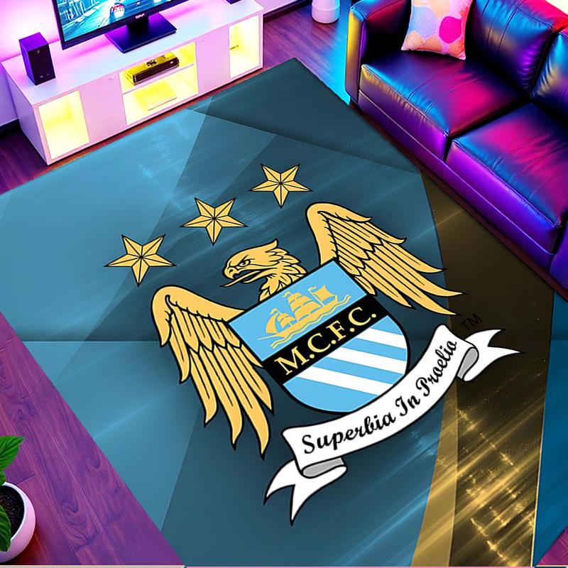 Manchester Football FC Print Rug, Washable Floor Carpet, For Entryway Dorm Laundry Room Office Study, Home Decor Birthday Christmas Gift