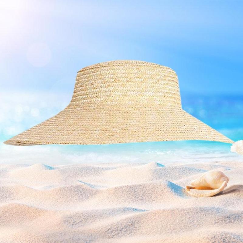 Woven Straw Bonnet Hat for Women Breathable Lace Ribbon Fisherman Hat French Headwear Beach Vacation Sunproof Caps