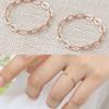 14K Rose Gold Diamond Chain Daily Gold Ring Size 13
