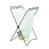 Stable and Portable Litter Bag Stand Garbage Bag Holder for Picnics Tables Tents and Tailgating in Black or White