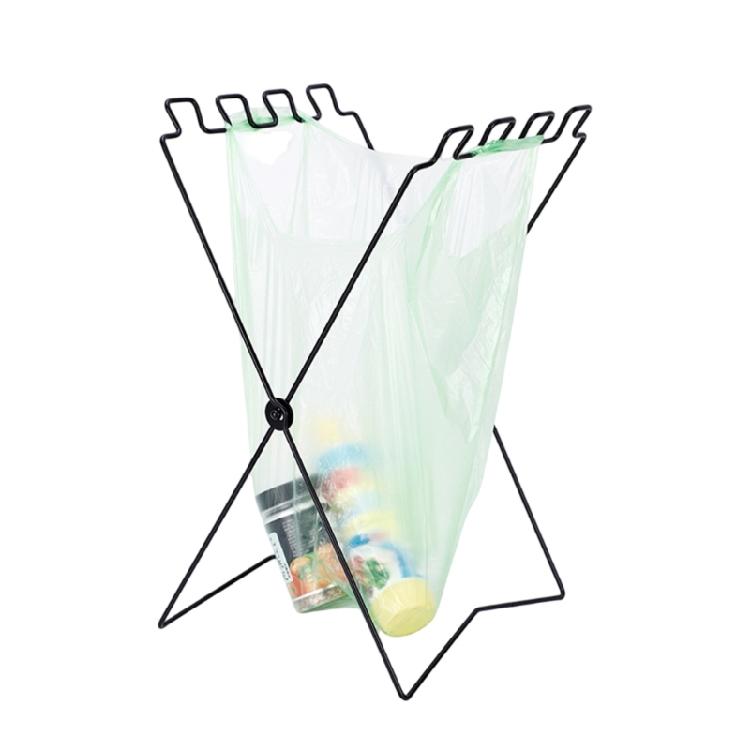 Stable and Portable Litter Bag Stand Garbage Bag Holder for Picnics Tables Tents and Tailgating in Black or White