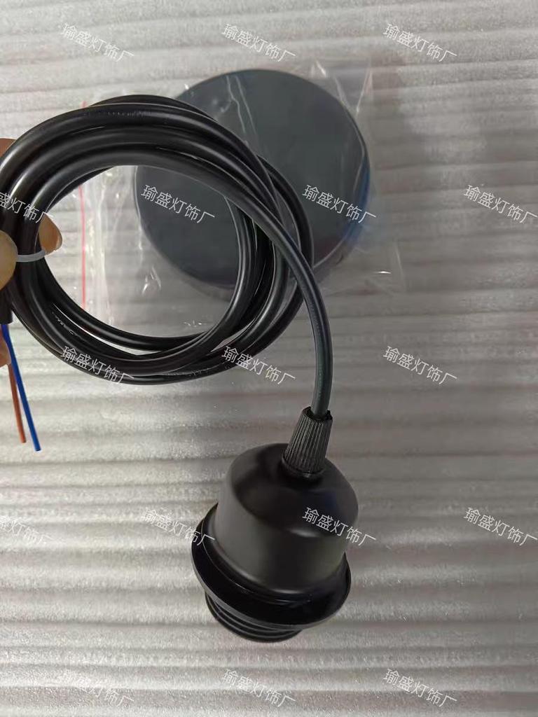 Vintage E27 Screw Base Pendant Light with Wire and Plastic Holder for Creative DIY Restaurant Decor