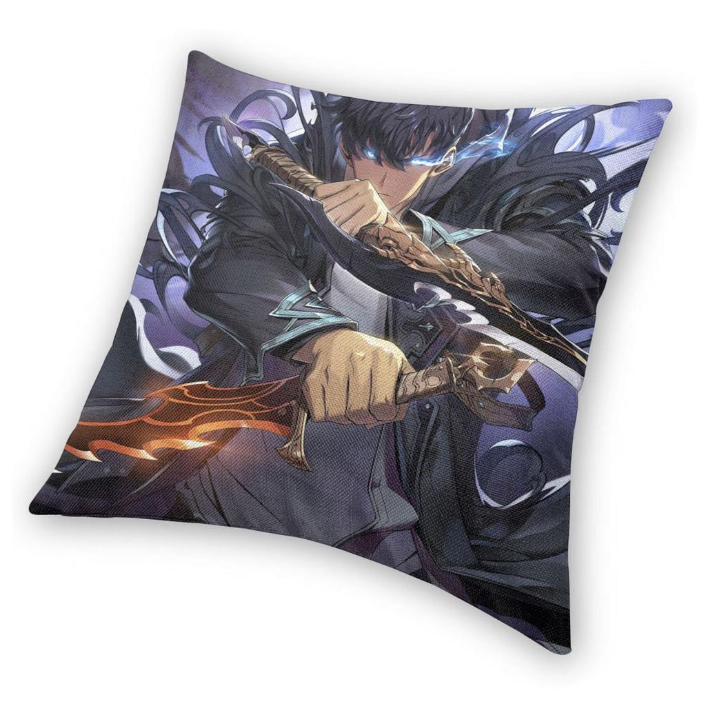 Anime Solo Leveling Pillowcase Soft Fabric Cushion Cover Decorations Pillow Case Cover Home Dropshipping 45*45cm