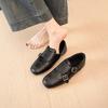 Women's shoes British style Baroque carved with velvet leather shoes women's 2026 new Bloc loafers