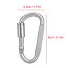 Tragbarer D-Ring Karabinerhaken aus Aluminiumlegierung Wander Schnalle mit Verschluss Schlüsselanhänger