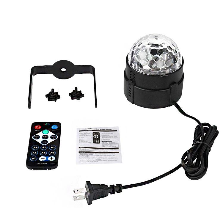 Voice-Activated RGB LED Crystal Magic Ball: Rotating Disco Stage Light for Festivals & Christmas