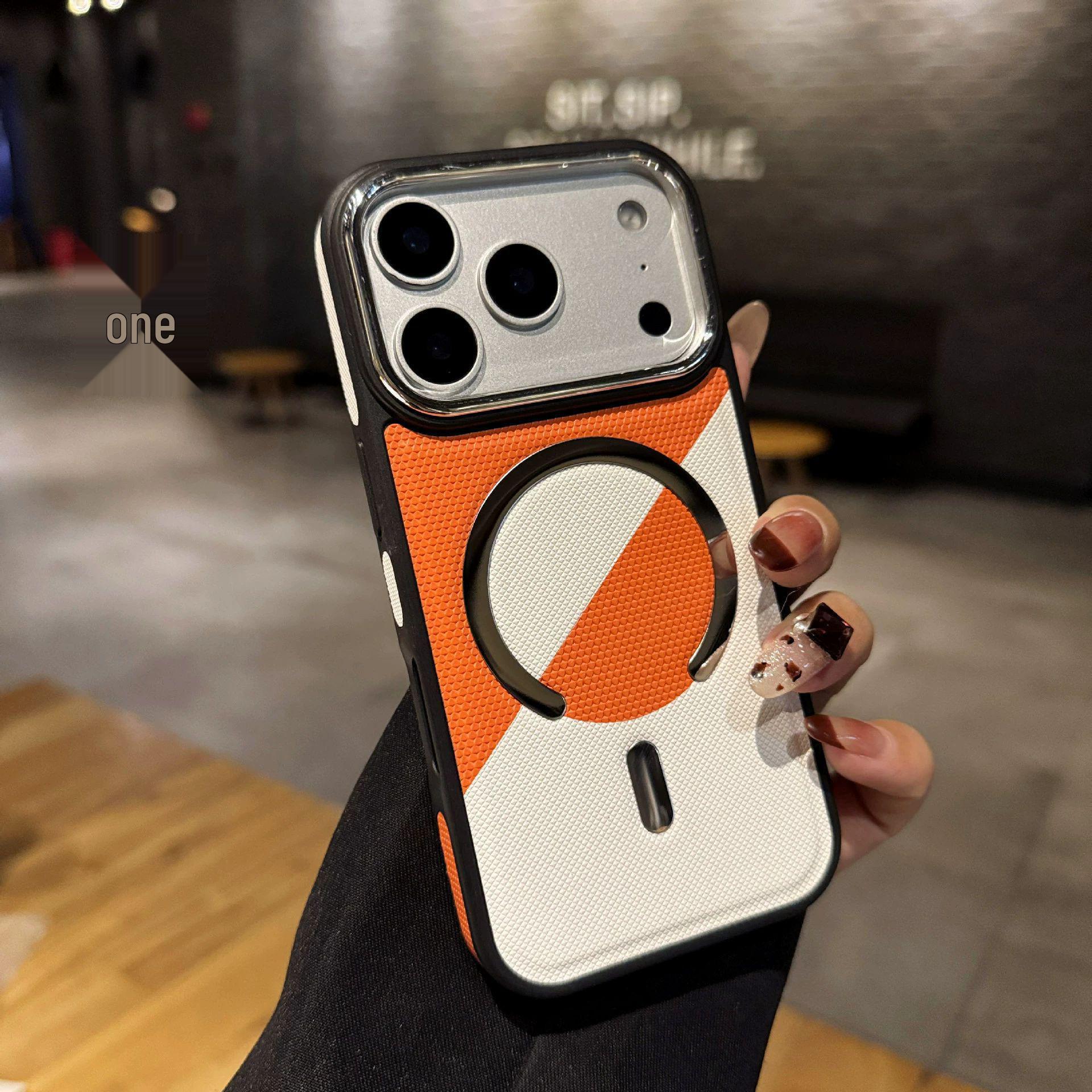 

Magnetic Leather Texture Protective Case with Electroplated Lens Frame for iPhone 17 Pro Max, 16 Color Options. iPhone 17
