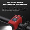 120 DB Horn For Bike 120 DB Waterproof Bike Lights For Night Riding USB Rechargeable 180 Degree Viewing Angle Flashlight