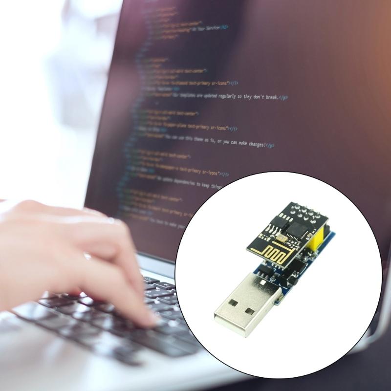 Kompakter 8266 Programmierer ESP01 WIFI Drahtlosmodul USB-Adapter für ESP01S-Modul Ermöglicht einfache Firmware-Uploads