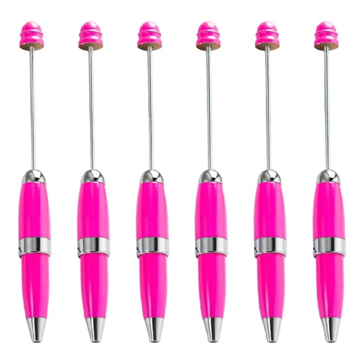 6x 1.0mm Writing Pen Beadable Ballpoint Pen Creative DIY Beaded Pen for Student