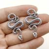 Iridescent Antique Silver Python Pendant