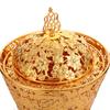 Large Golden Metal Incense Burners Luxury Vertical Moon Shaped White Sage Cone Censer Exquisite Home Decoration Iron Ornaments