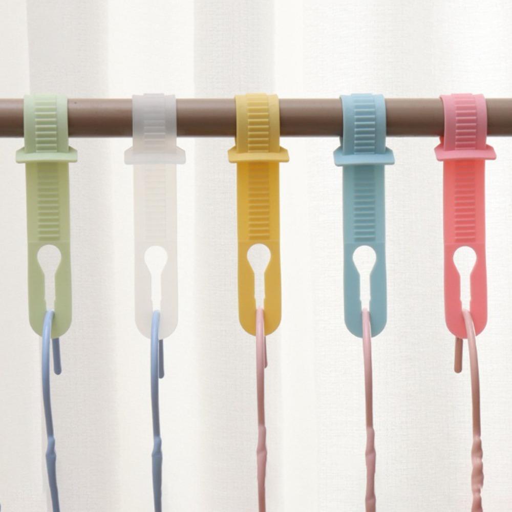 10 Stück Rutschfeste Kleiderbügel-Schnalle Hochwertiges PP Buntes Gestell Halter Zuhause Kleidung Kleiderschrank Organizer